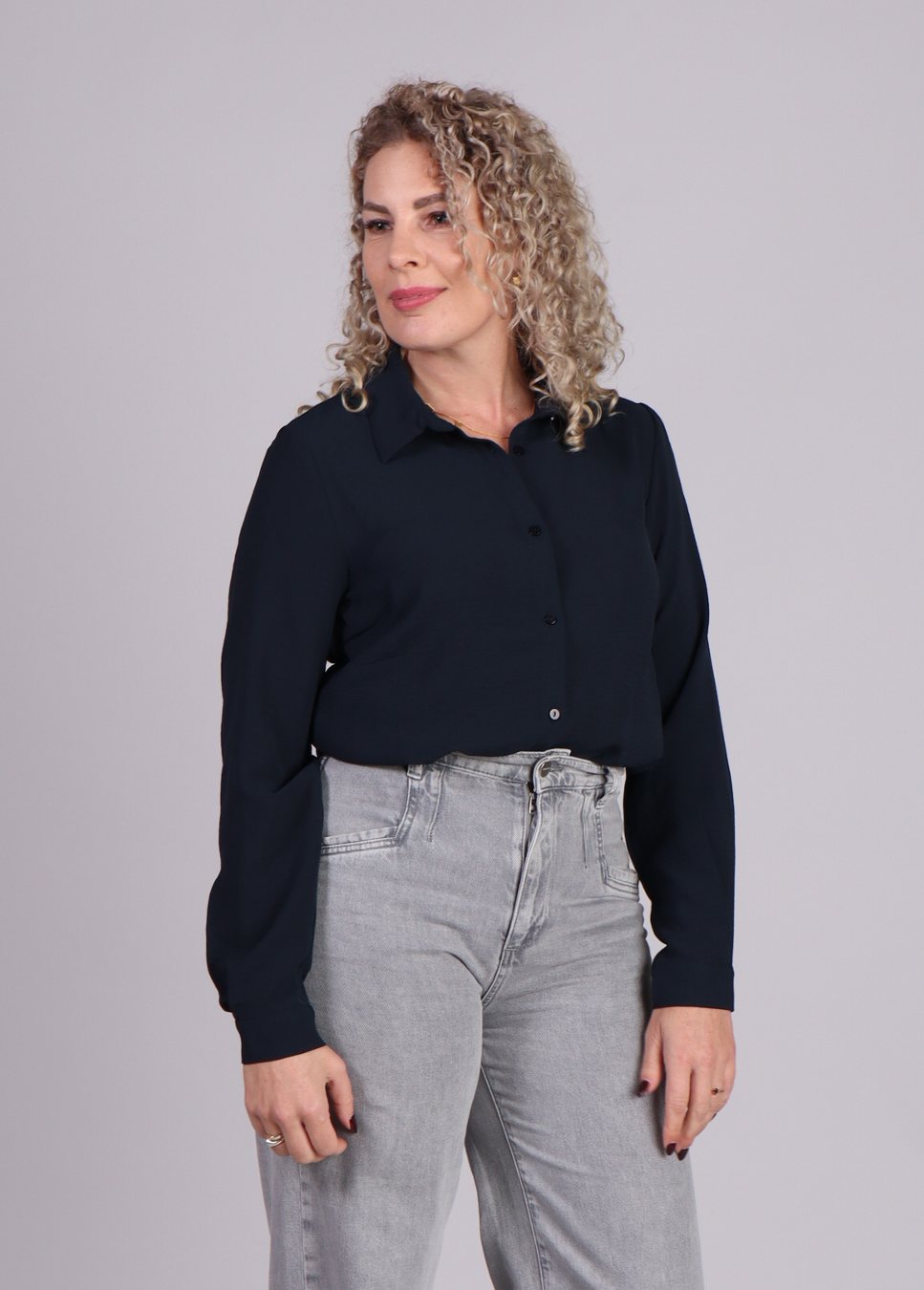 modstrom blouse ossa blauw dames op model