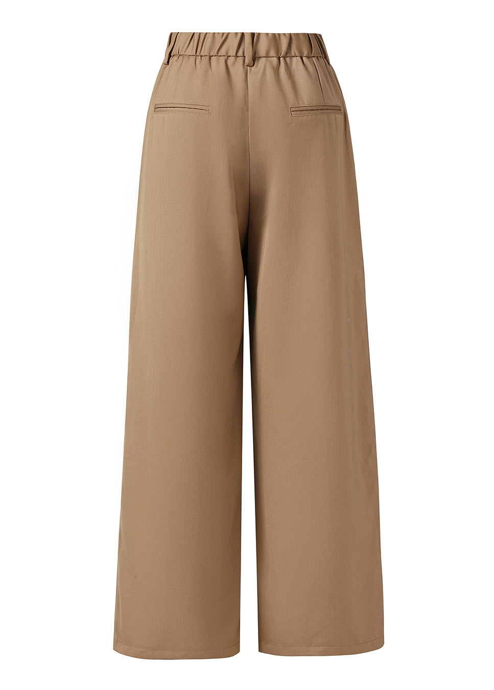 FRNCH Apollon pantalon wide-leg beige achterkant