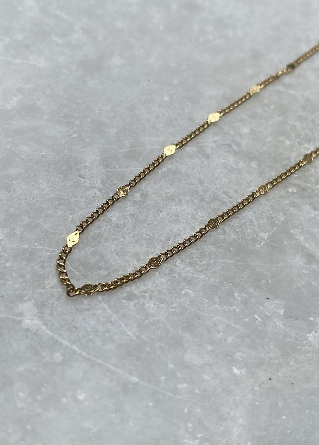 Mooie gouden ketting Joan van het merk Rocky Rosa. De armband is gemaakt van chirurgisch staal, 18k verguld met speciale afdichting. Alle armbanden van Rocky Rosa verkleuren niet, zijn waterdicht & hypoallergeen. Shop de nieuwe collectie goudkleurige sieraden, gouden kettingen, ketting met hartjes, gouden kettingen.