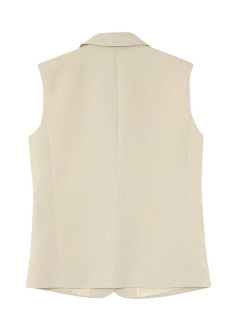 product foto achterkant grace en mila pietro blazer in het beige uitgevoerd mouwloos.