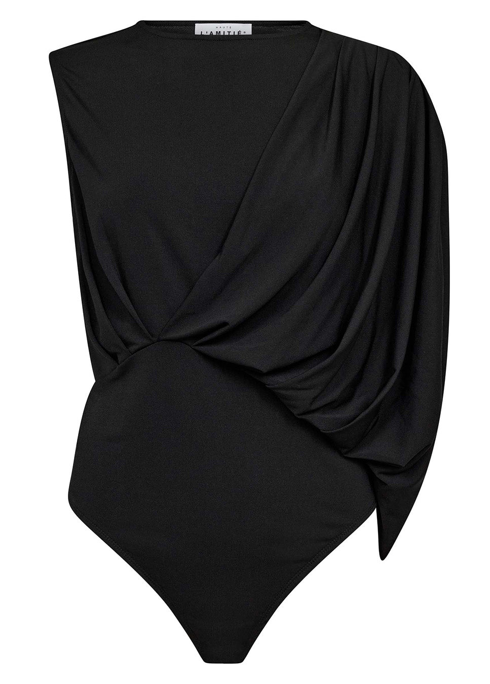 Haute L’Amitié Belek Drape Body zwart voorkant