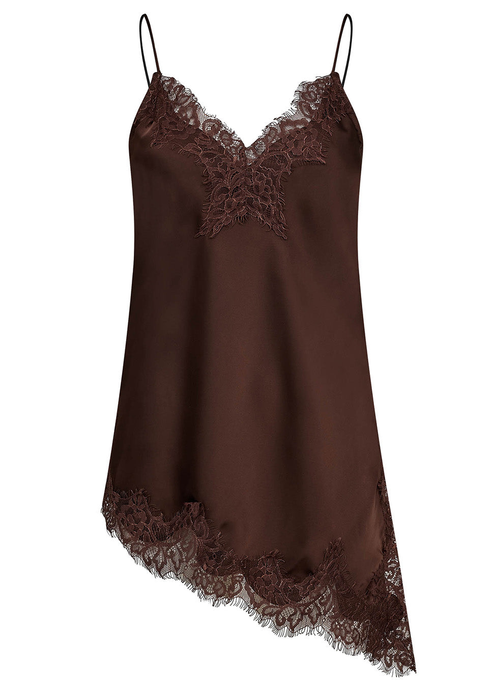 Haute L’Amitié Naomi Asym Lingerie Top kant bruin voorkant