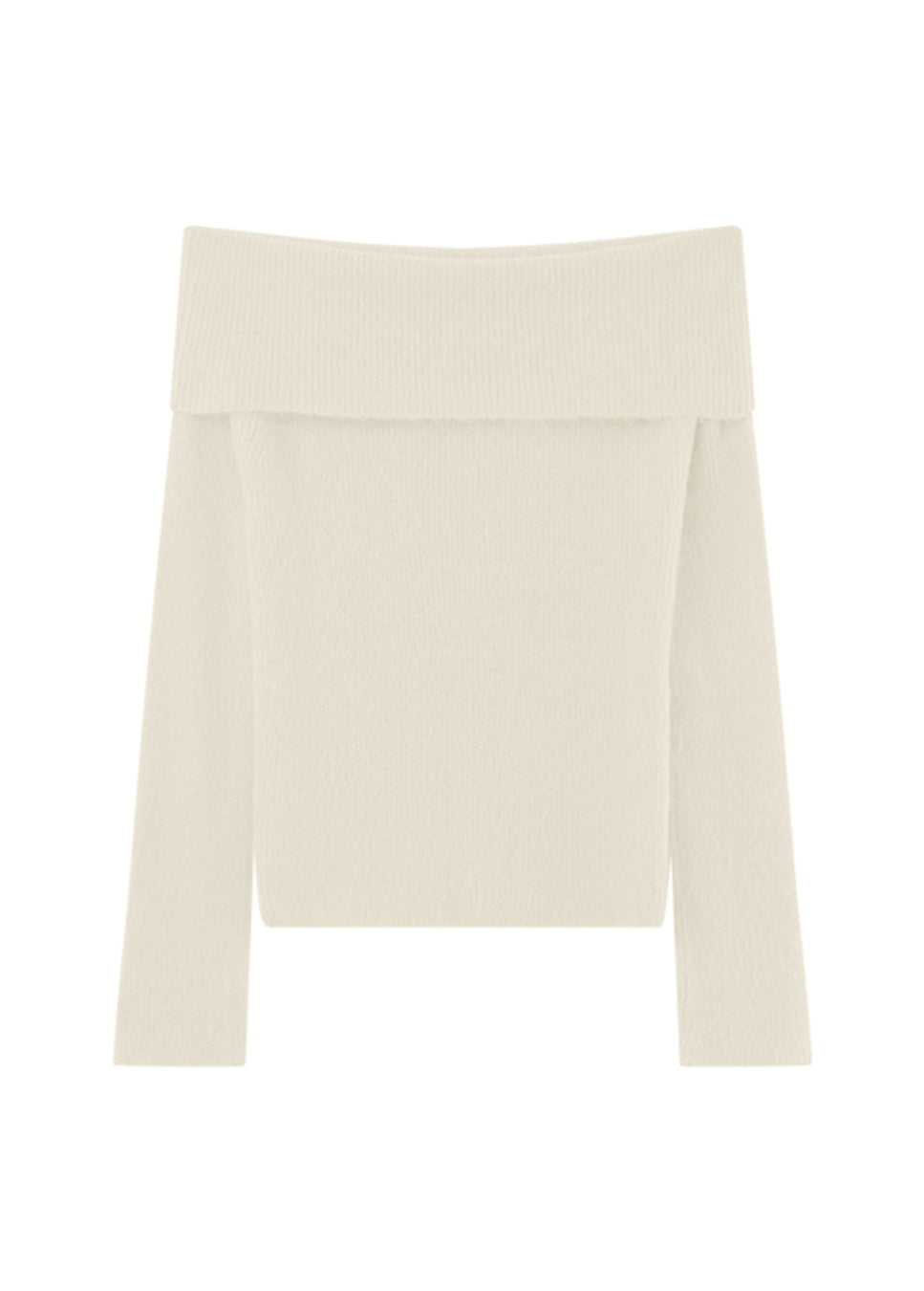 Off white off-shoulder omgeslagen trui Oranger Grace & Mila voorkant