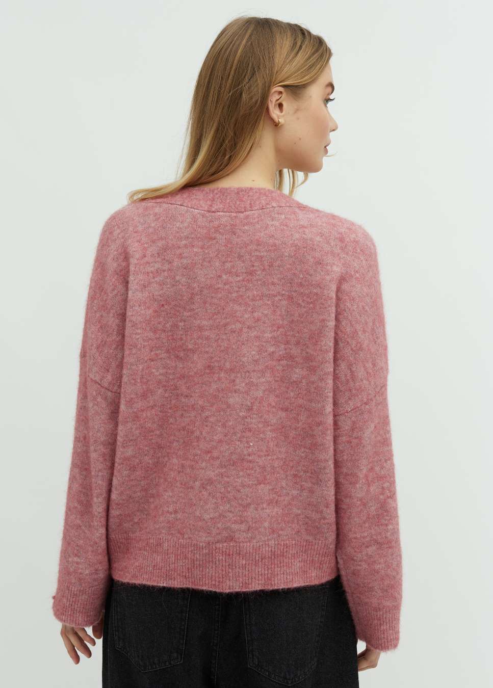 op model achterkant roze gebreide peeta trui mbym