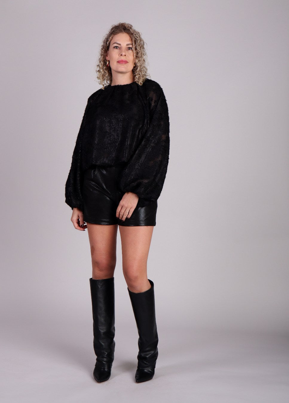 FRNCH Shani short glanzend zwart
