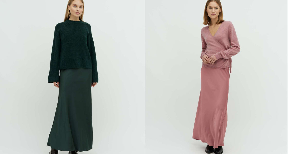 Dit seizoen zijn lange satijnen rokken dé must-have voor elke fashionista! Deze elegante maxi-rokken shop je bij dameskleding Boetiek Aniek.