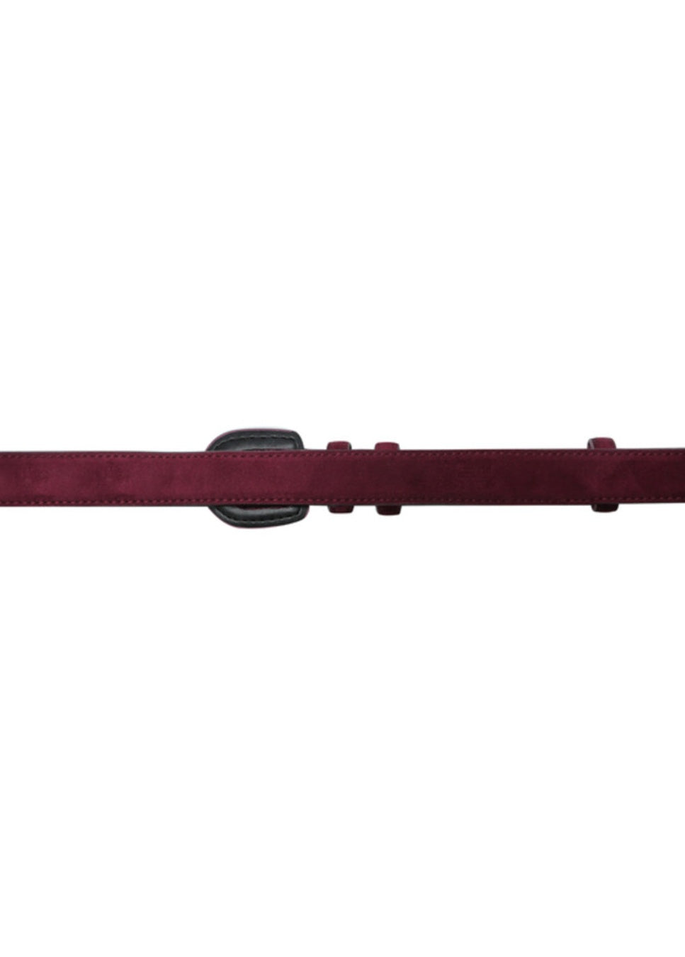 Bordaux kleurige grace en mila riem scotland faux suede achterkant