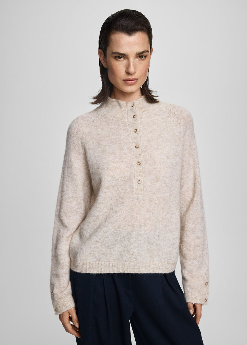 MSCH Copenhagen MSCHMilania Hope M trui wol beige voorkant model