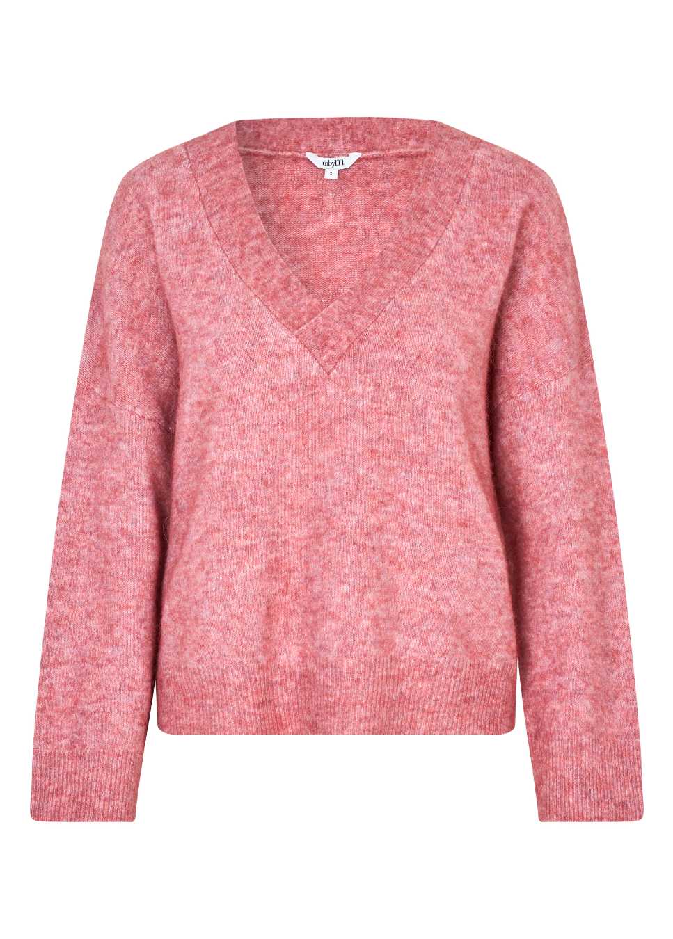 roze gebreide mbym dames trui productfoto voorkant