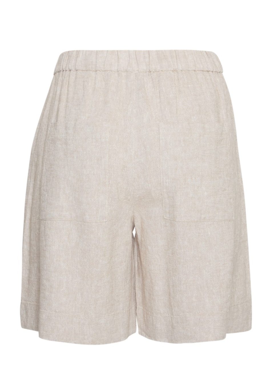 msch copenhagen pennie ginia short, linnen beige van kleur product foto achterkant